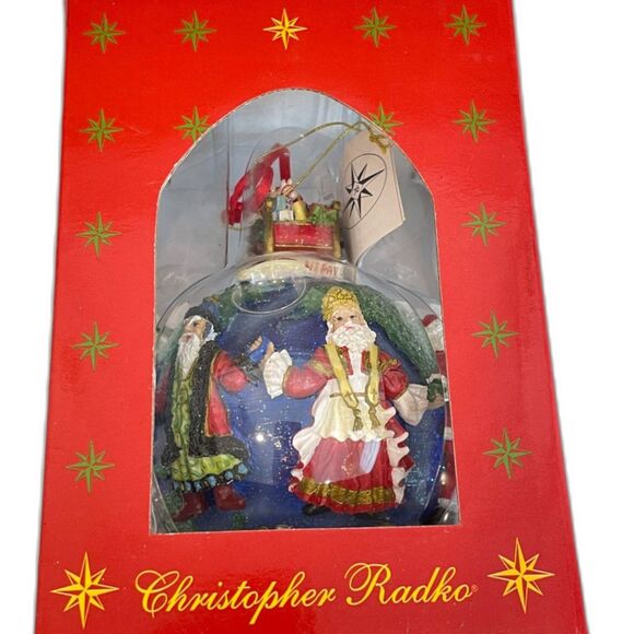 NIB Christopher Radko Vintage Santas Around the World Christmas Tree Ornament - Picture 8 of 8